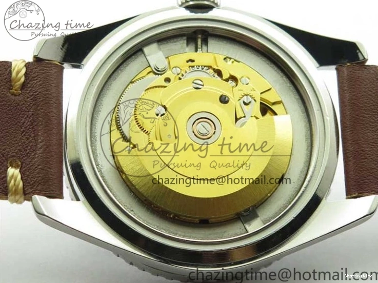 0414 Vintage Seamaster 300 Date T SS B12 Black Dial On Brown Leather Strap A2836 (Free Nylon Strap) WeatherProof 7911